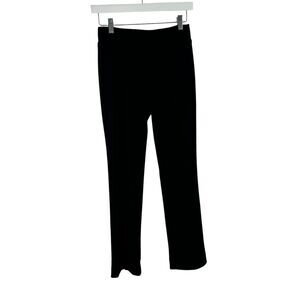 IC by Connie K Black Pull On Straight Leg Pants Mid Rise Office Womens Small